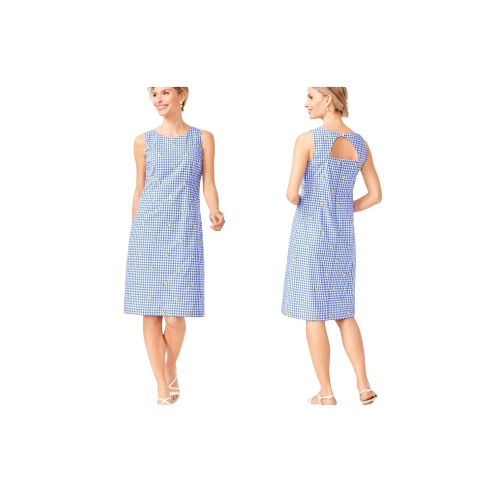 Talbots Embroidered Lemon Dress
